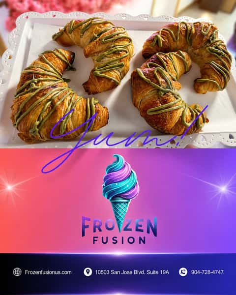 Sweet cravings? We know the feeling 🍨✨
Stop by Frozen Fusion today for soft serve, milkshakes, waffles, coffee, empanadas, and more. Whether you’re grabbing a quick treat or hanging out with friends, there’s always something delicious waiting for you here.

📍 10503 San Jose Blvd suite 19A 
📞 (904) 728-4747 🌐 https://www.frozenfusionus.com/

#FrozenFusion #JacksonvilleEats #DessertTime #IceCreamLovers #CoffeeBreak #SweetTreats #JacksonvilleFoodie #CafeVibes