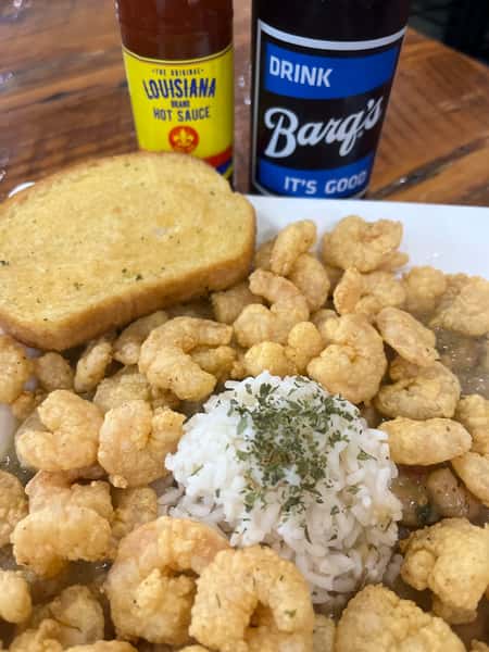 Fried shrimp and rice