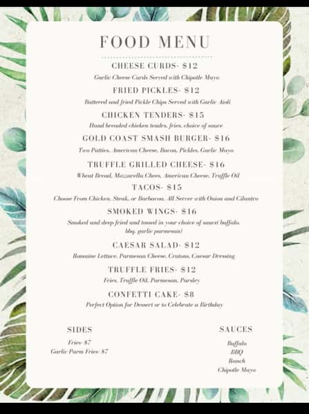 Food menu