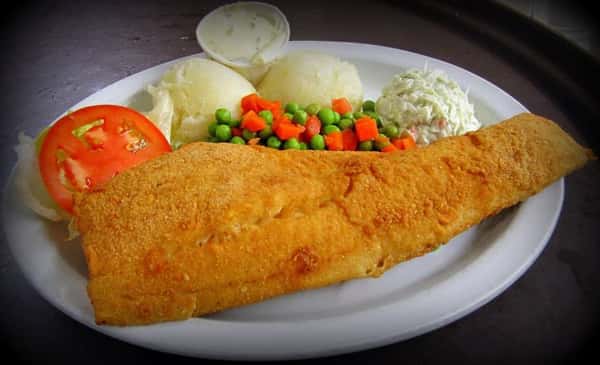 Deep Fried Haddock Fillet Dinner