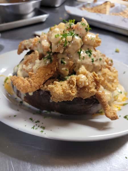 Seafood Stuffed Potato