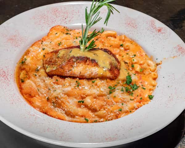 Blackened Salmon & Crawfish Mac
