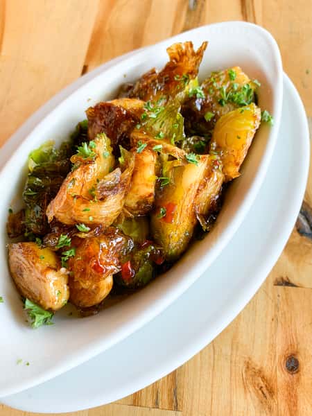 Sweet Chili Glazed Brussels