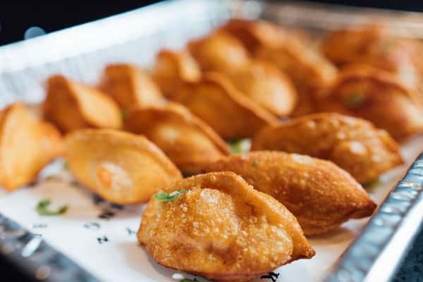 Dumplings on a sheet pan