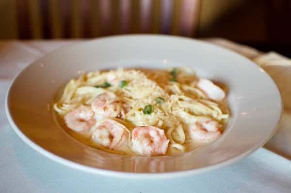 Parmesan Linguine Shrimp Pasta Lunch