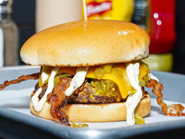 Green Chile & Bacon Burger