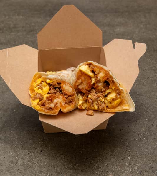 Soyrizo, Egg, Cheese & Tots Burrito