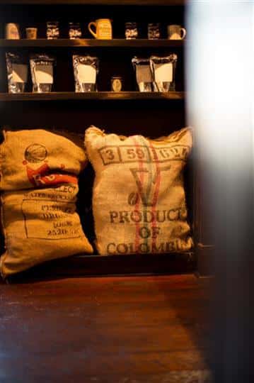two big bags of coffee beans