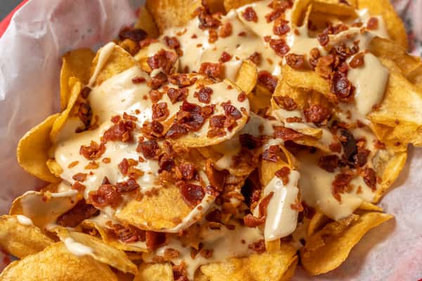 Loaded Pub Chips White Queso and Bacon