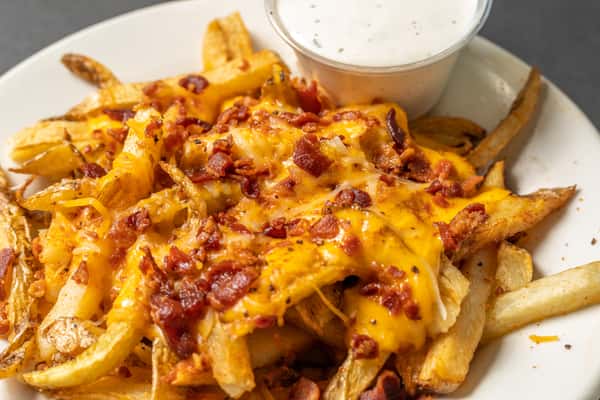 Cajun Bacon Cheese Fries with Ranch