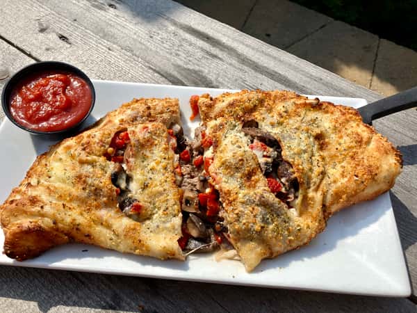 Steak, Shroom & Pepper Calzone