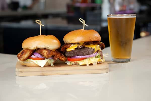 Burgers and beer