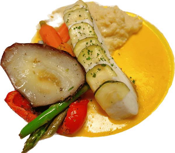 Zucchini Crusted Halibut