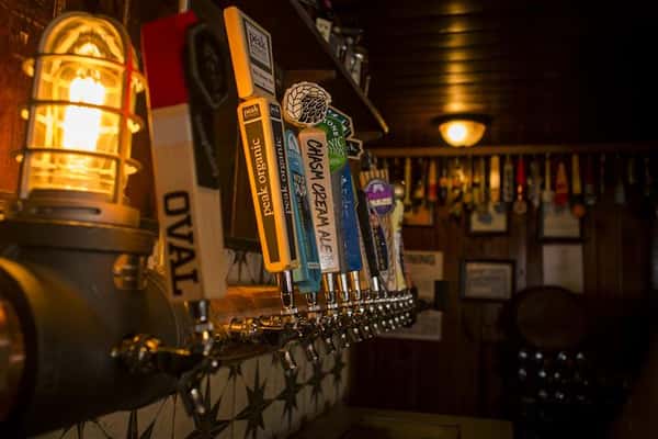 Side view of the right side of the beer tap.