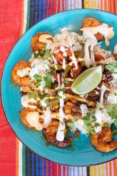 Camarones en Chipotle