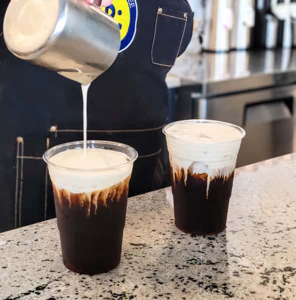 Peaches & Cream Iced Latte