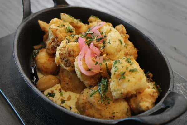 Fried Green Beans and Cauliflower