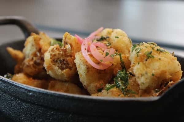 Fried Organic Cauliflower Florets