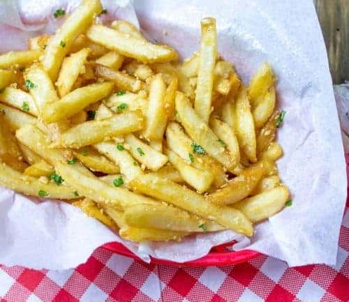 Garlic Fries seasoned with salt & Pepper
