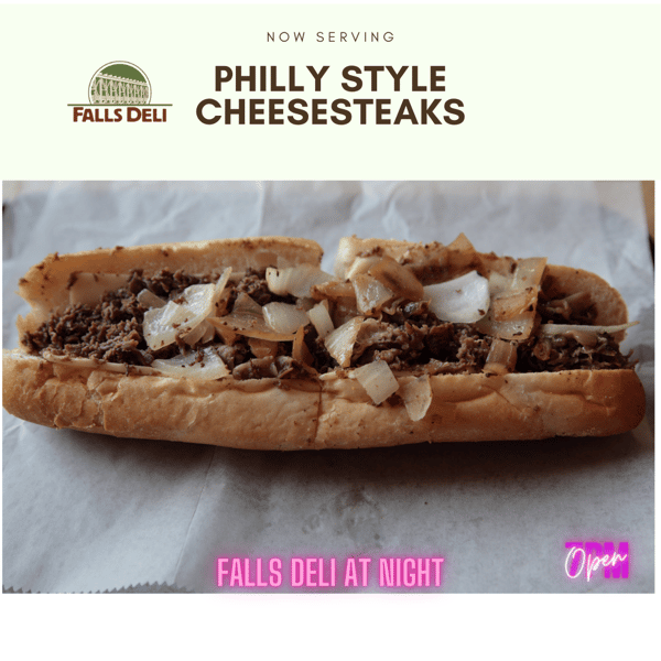 Cheesesteaks Now serving