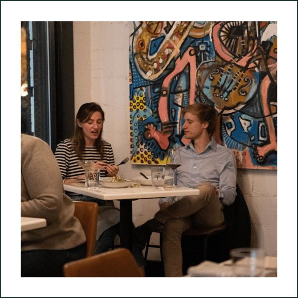 people dining together