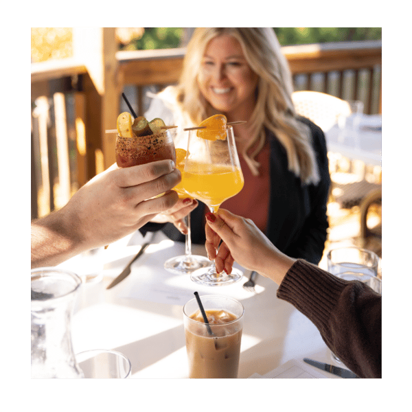 people at a table with drinks
