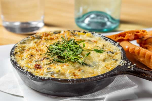 Parmesan Crusted Spinach & Artichoke Dip