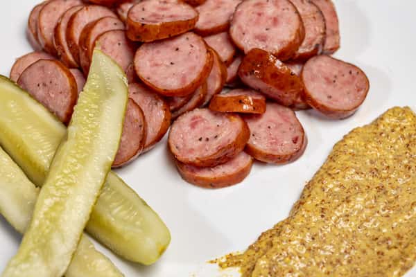 Sausage, Pickles, & Mustard