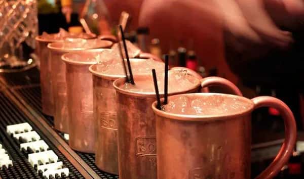 row of drinks