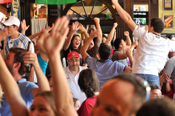 fans cheering