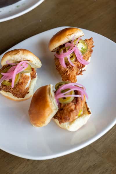 Hot Honey Fried Chicken Sliders