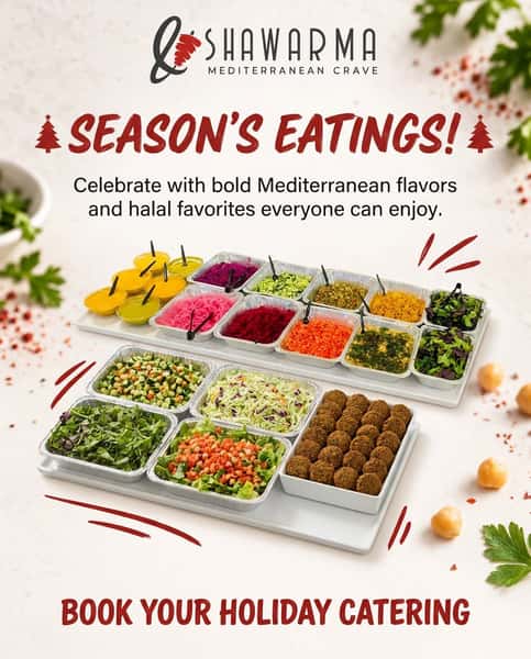 🎄🎉 HOLIDAY PARTIES? WE'RE OPEN FOR CATERING! 🥙✨
From office holiday parties to family gatherings and festive celebrations, let And Shawarma bring the flavor to your table with our halal Mediterranean favorites. 🌯🍚

👉 Inquire Now: www.andshawarma.co/catering

#AndShawarma #HolidayCatering #HolidayParty #DMVCatering #HalalCatering #HolidayGatherings #CateringMadeEasy