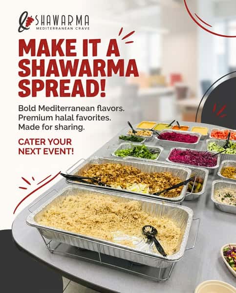 From office lunches to family celebrations and parties with friends, make every gathering a little more delicious! 😋 Our catering brings together bold Mediterranean flavors, premium halal ingredients, and crowd-pleasing favorites, from chicken and Angus beef shawarma to falafel wraps and customizable rice bowls. 🍚🌯

📩 Planning your next event? Inquire about catering or order online today!
🔗 Iwww.andshawarma.co/catering

#AndShawarma #AndShawarmaCatering #HalalCatering #DMVCatering #CorporateCatering #MediterraneanFood #CateringMadeEasy