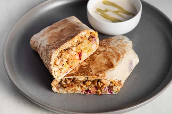 Supreme Chicken Shawarma on a gray plate