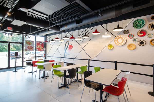 Interior of &Shawarma