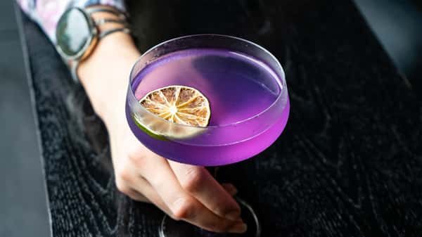 purple cocktail beverage