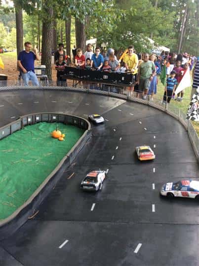 customers racing toy cars