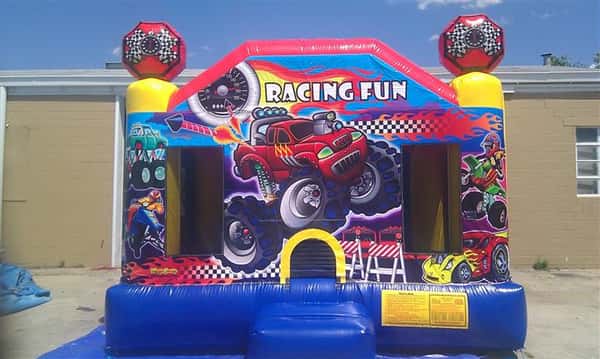 racing fun bounce house