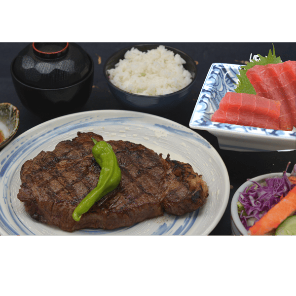 Rib Eye & Sashimi