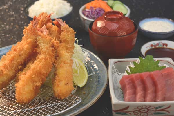 Jumbo Ebi Fry & Sashimi
