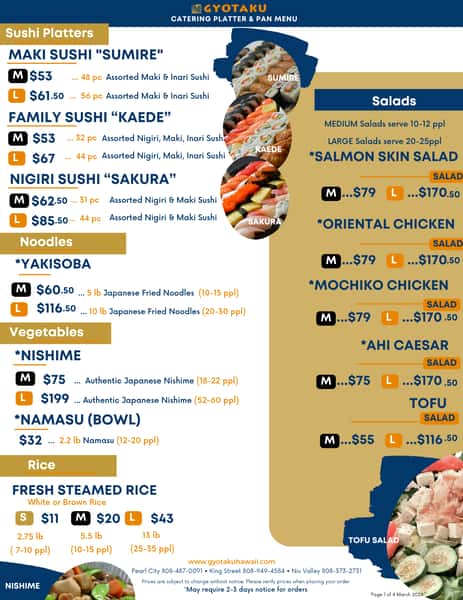 Page 1 Gyotaku Catering Page