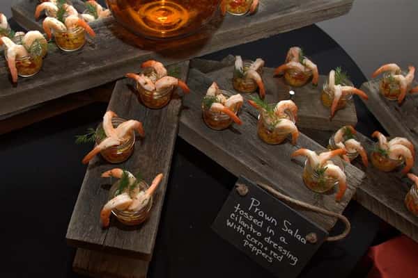 an assortment of Prawn Salads