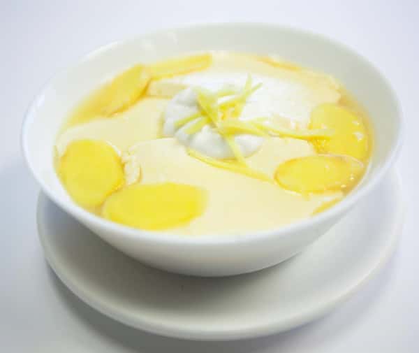 Tofu in Ginger Syrup with Coconut Milk