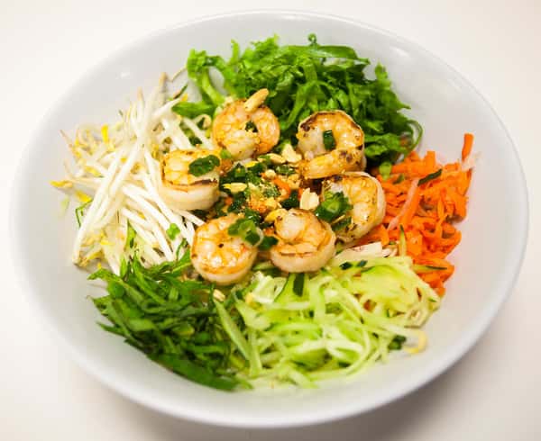 Vermicelli Noodle Salad Grilled Shrimp