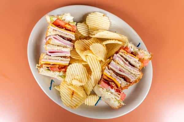 @Syd's Club Sandwich with Kettle Chips