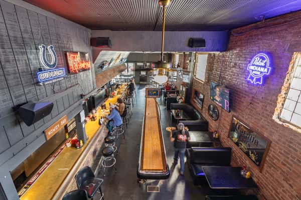 Interior aerial view of the bar