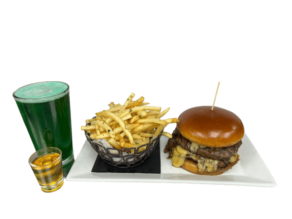 The Wolfhounds Irish Pounder, A Pint of Green Ale & Shot of Jameson Irish Whiskey
