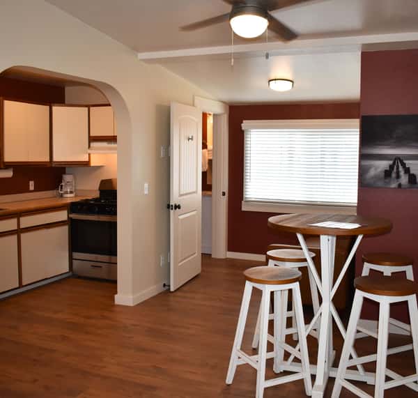 Kitchen and dining area