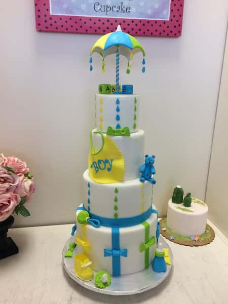tiered baby shower cake