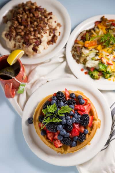 waffle with fruit